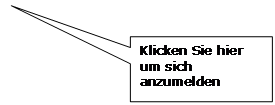 Rechteckige Legende: Klicken Sie hier um sich anzumelden
